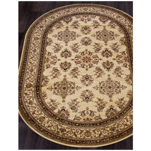 Ковер OLYMPOS - Овал Кремовый, Классический, Ковер на пол, в гостиную, спальню, в ассортименте, Турция, Бельгия, Россия (80 см. на 150 см.)