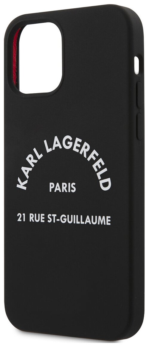 Lagerfeld для iPhone 12/12 Pro (6.1) чехол Liquid silicone RSG logo Hard Black, шт