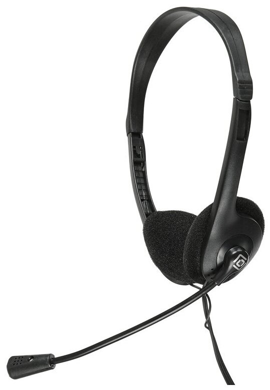 Наушники с микрофоном Оклик HS-M143VB черный 1.8м накладные оголовье (614036)