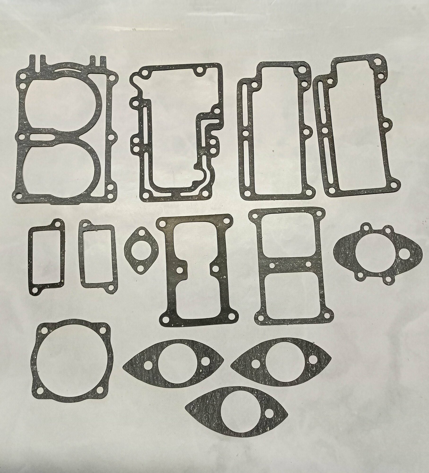 Набор прокладок для лодочного мотора Ветерок 12 (толщина 0,6мм)