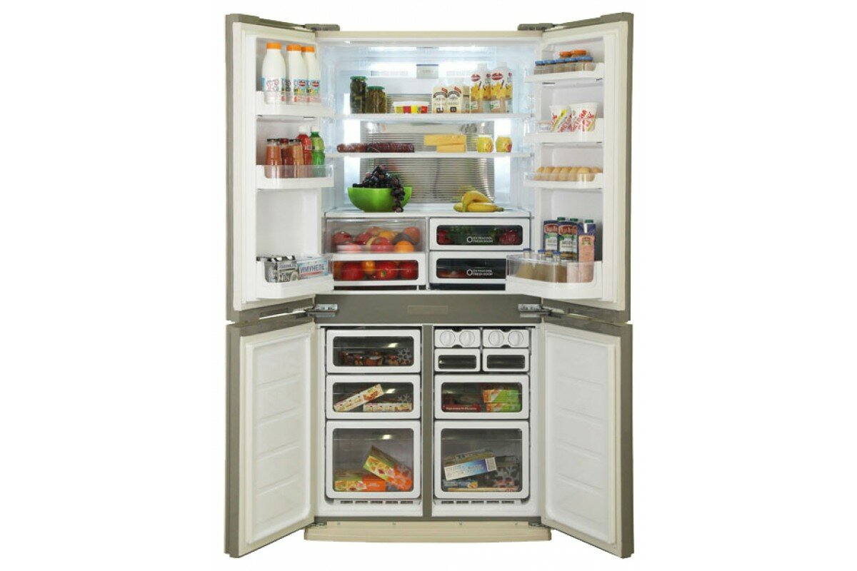 Холодильник Sharp SJEX93PBE, бежевый - фото №20