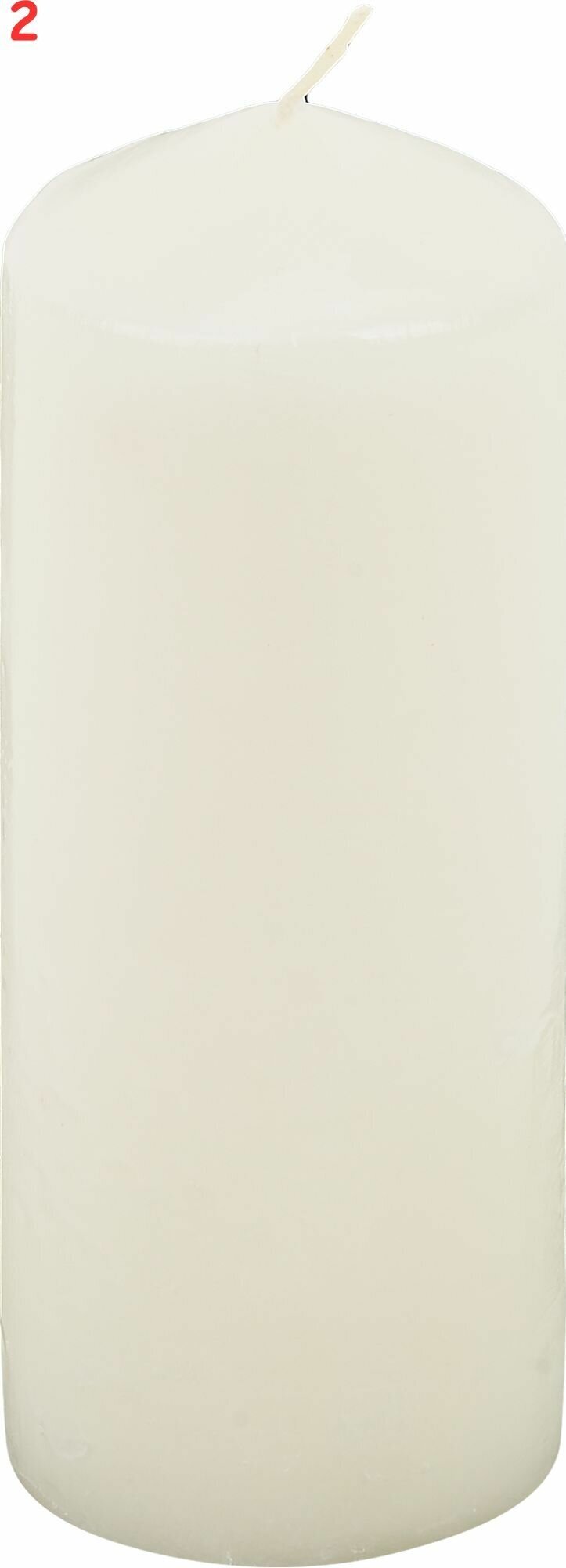Свеча-столбик 60x170 мм, цвет белый (2 шт.)