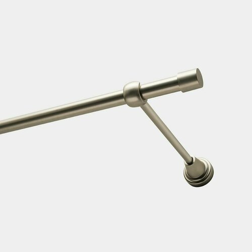 Карниз для штор 140 см (цельный) однорядный без колец настенный металлический / гардина для штор 1 ряд, сатин