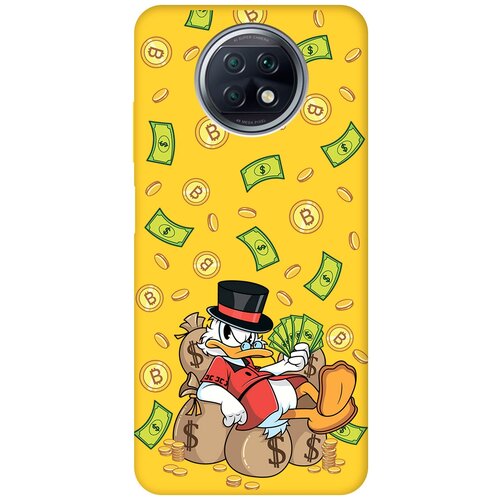 Матовый чехол Rich Scrooge для Xiaomi Redmi Note 9T / Сяоми Редми Ноут 9Т с 3D эффектом желтый матовый чехол rich scrooge для xiaomi redmi note 9 сяоми редми ноут 9 с 3d эффектом черный