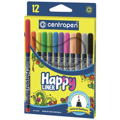 Набор капиллярных ручек Centropen Happy Liner 0.3mm 12 цвето