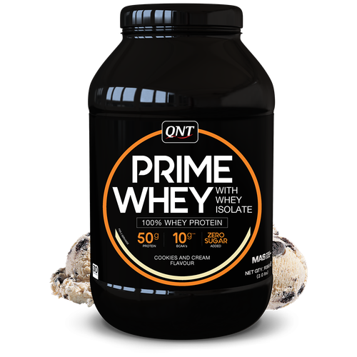 Протеин QNT Prime Whey, 908 гр., печенье и крем протеин qnt prime whey 908 гр карамель солёная