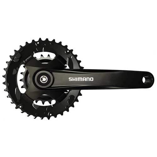 Система SHIMANO MT101, 175мм, для 2x9ск, Кв, 36/22, без защиты, с болтами крепл, цвет черный система shimano ty501 175мм для 2x7 8скоростей квадрат 46 30 без защиты от цепи с болтами крепления цвет черный