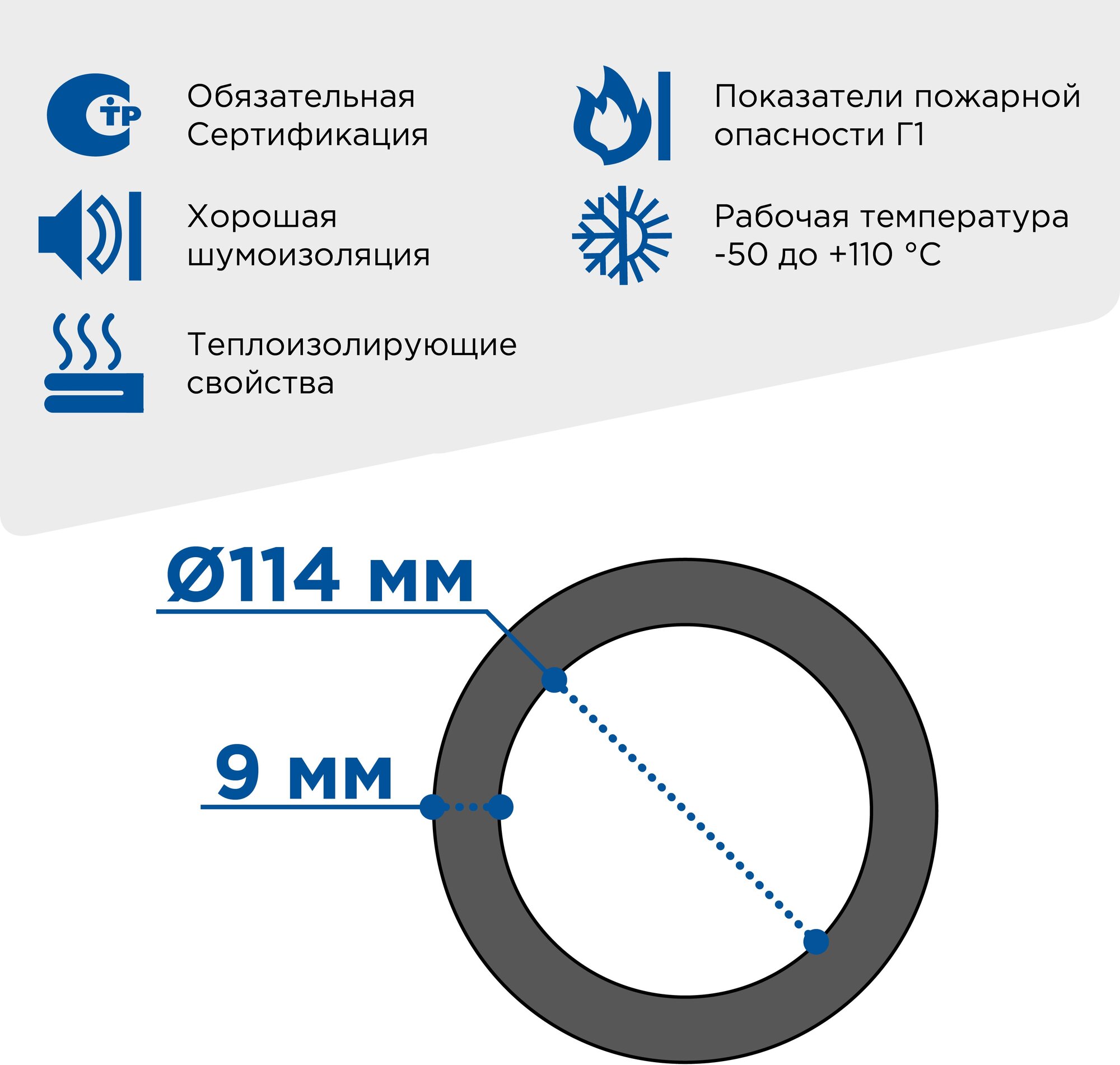 ISOTEC Теплоизоляция для трубFLEX EF 9x114 мм 1026813