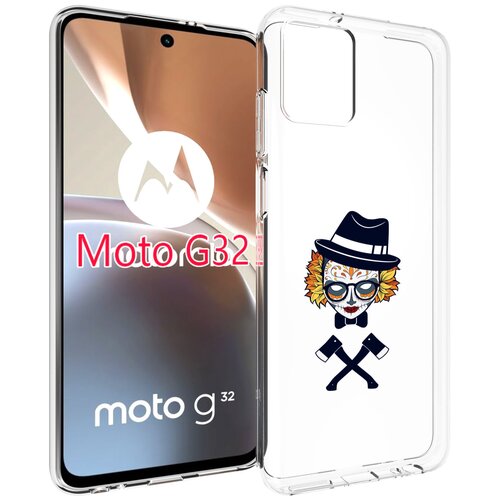 Чехол MyPads девушка в маске с топорами рисунок для Motorola Moto G32 задняя-панель-накладка-бампер чехол mypads девушка в маске с топорами рисунок для motorola moto g7 play задняя панель накладка бампер