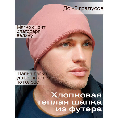 фото Шапка бини luchiorado, размер 54-58, розовый