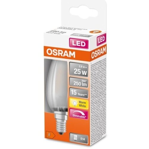 Светодиодная лампа LEDVANCE-OSRAM OSRAM FIL LSCL B25 DIM 2,8W/827 230V FR E14 250lm