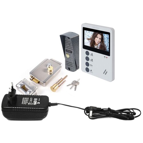 Набор: видеодомофон и электромеханический замок Anxing Lock-(AX-042) + EP-(4407) (P31689OK) - замок для домофона электромеханический