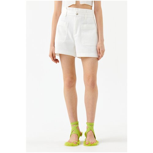 фото Шорты джинсовые женские befree, цвет: белый, размер l