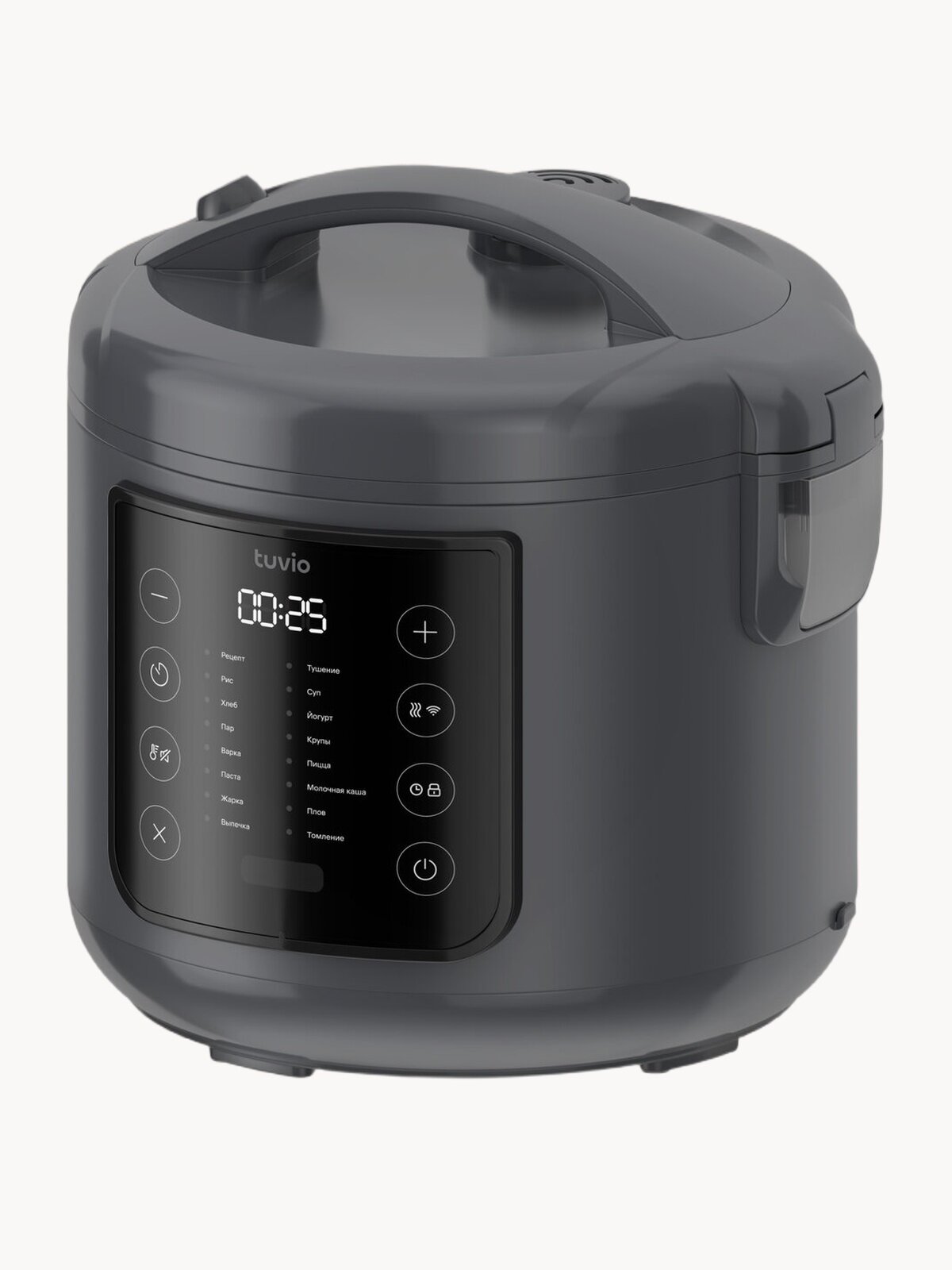 Мультиварка 3 л с управлением со смартфона и 16 автоматическими программами Tuvio TMC01B3S, серая