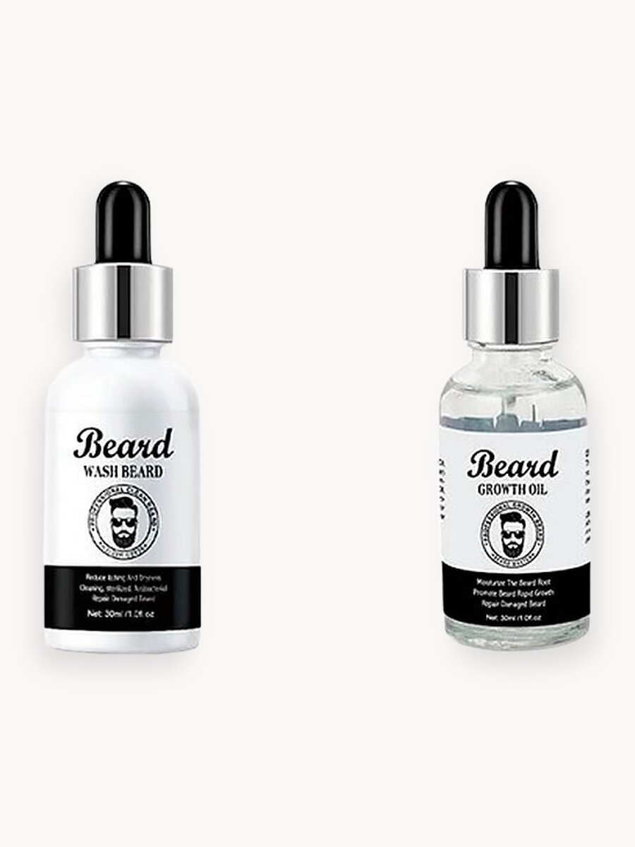Подарочный набор для мужчин воск, бальзам, сыворотка для роста и укладки бороды и усов Beard