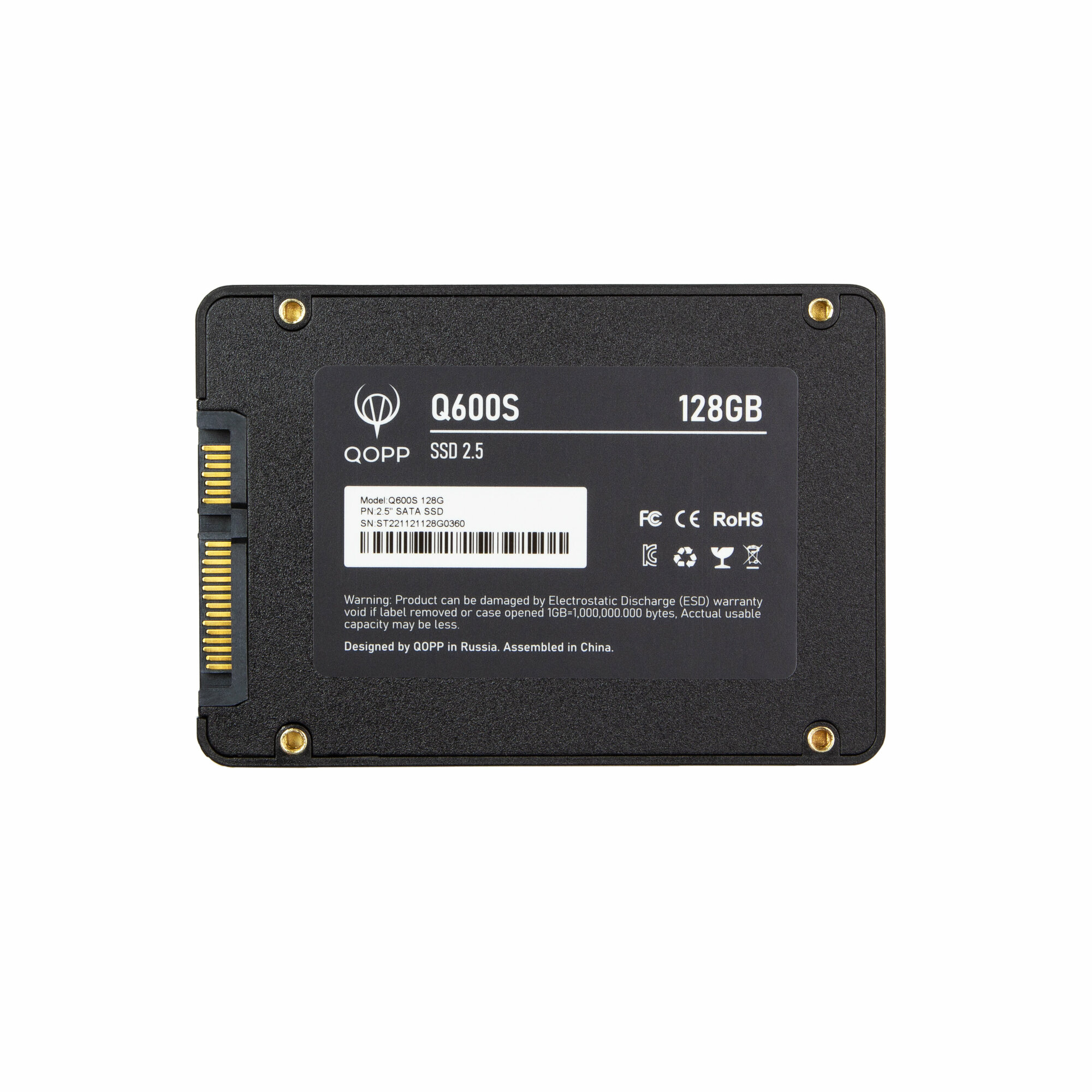 128 GB Внутренний SSD накопитель QOPP 2.5 SATA 3 6.0 Гбит/с, жесткий диск для ноутбука и компьютера