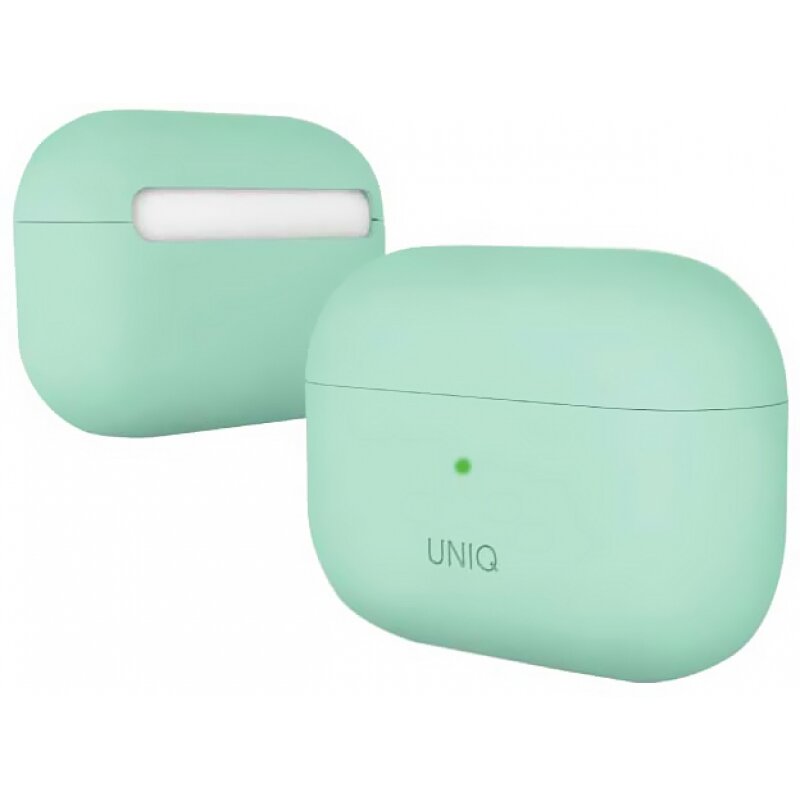 Чехол для AirPods Pro Uniq Lino Liquid Silicone Mint Green