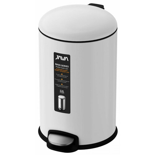 Ведро для мусора Java c микролифтом S-885-12W белый