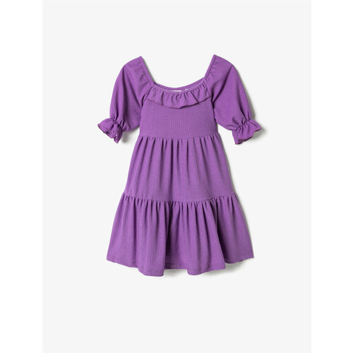 Платье KOTON, размер 7-8 лет, фиолетовый кардиган cikoby размер 7 8 лет фиолетовый