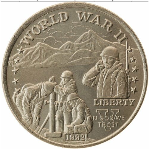Клуб Нумизмат Монета 5 долларов Хатт-Ривера 1992 года Медно-никель Вторая Мировая Война
