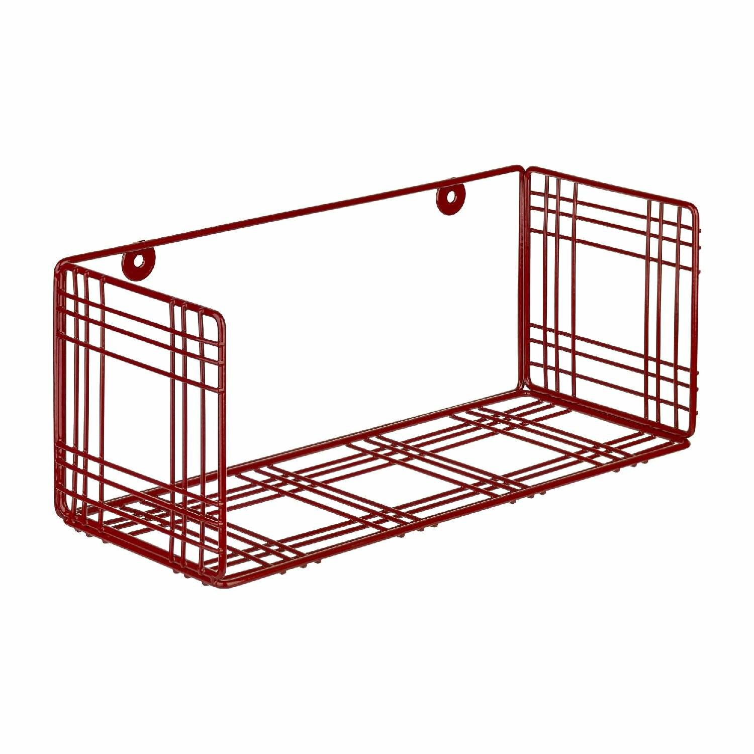 Полка Moroshka Tartan прямоугольная 1 ярус 30х12х12,5 см, красный