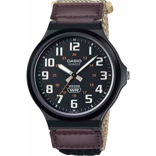 Наручные часы CASIO MW-240B-5B, коричневый, черный