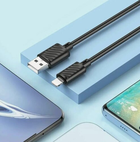 Изображение товара Кабель Hoco X88 Gratified, USB - Lightning, 1м, черный