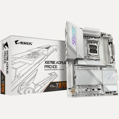 Изображение товара Материнская плата Gigabyte X870E AORUS PRO ICE (AM5, ATX)