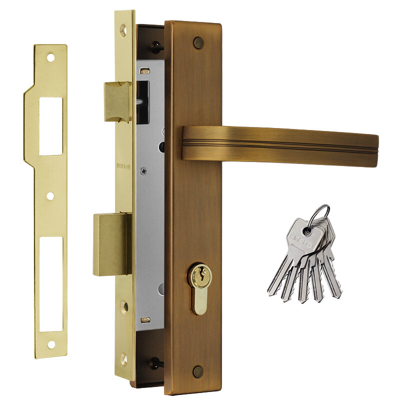 Замок врезной 106-85 К матовый кофе 45 мм Нора-М 16193