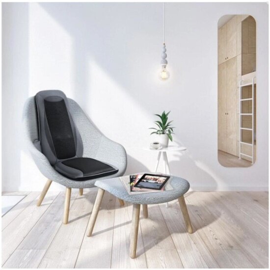 Изображение Массажная накидка на кресло для спины, шеи, ягодиц Шиацу с подогревом Naipo MGBK-2606H