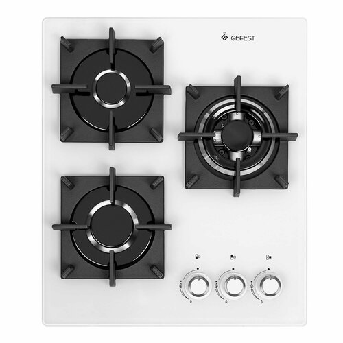Газовая варочная панель Gefest ПВГ 2100-01 K32 белый закаленное стекло 22060₽