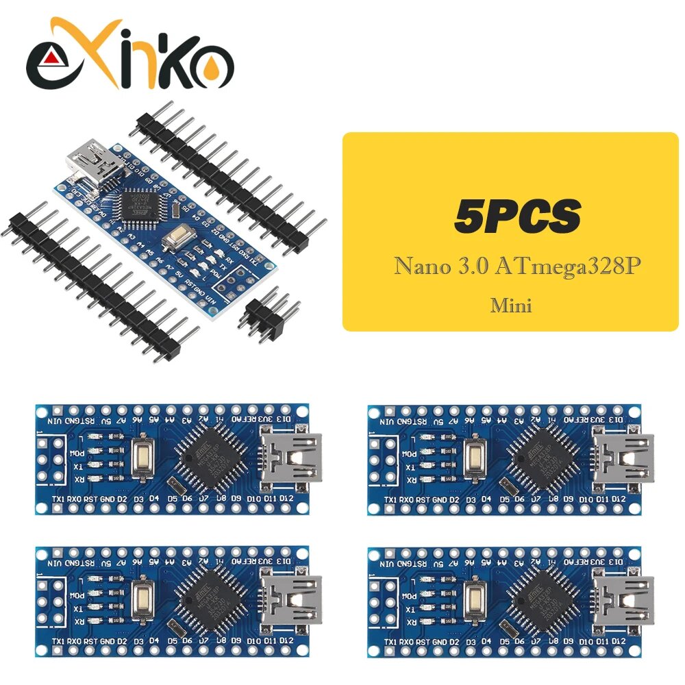 Arduino Nano 3.0 с контроллером CH340, 5PCS-Min USB