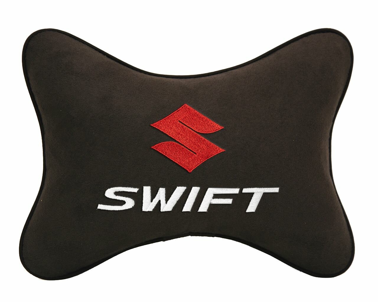 Подушка на подголовник автомобильная коричневая алькантара SUZUKI SWIFT
