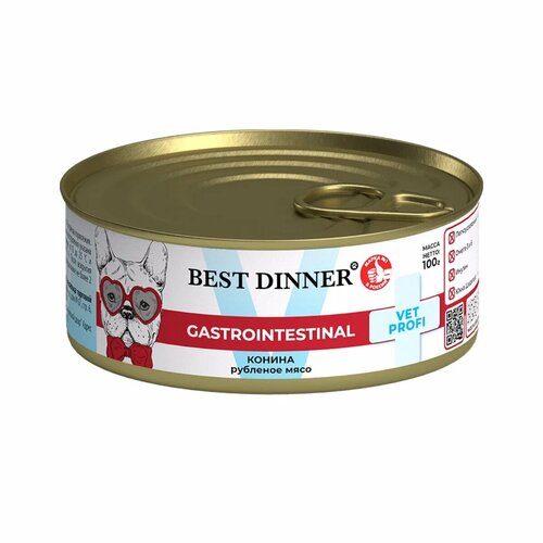 Best Dinner Exclusive Vet Profi Gastro Intestinal Консервы для собак "Конина" 12 шт* 100 гр