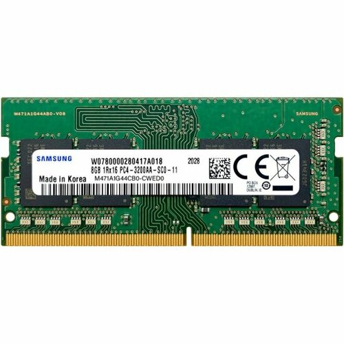 Samsung SODIMM DDR4 8Gb 3200MHz pc-25600 CL22 12V M471A1G44CB0-CWE 3790₽