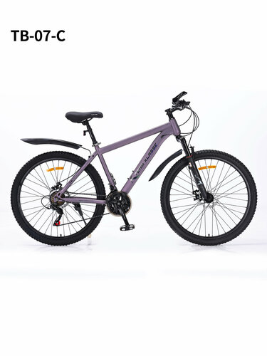 Велосипед Team Klasse TB07, горный, 21 скоростей, диаметр колес 27,5", рама 18", серорозовый