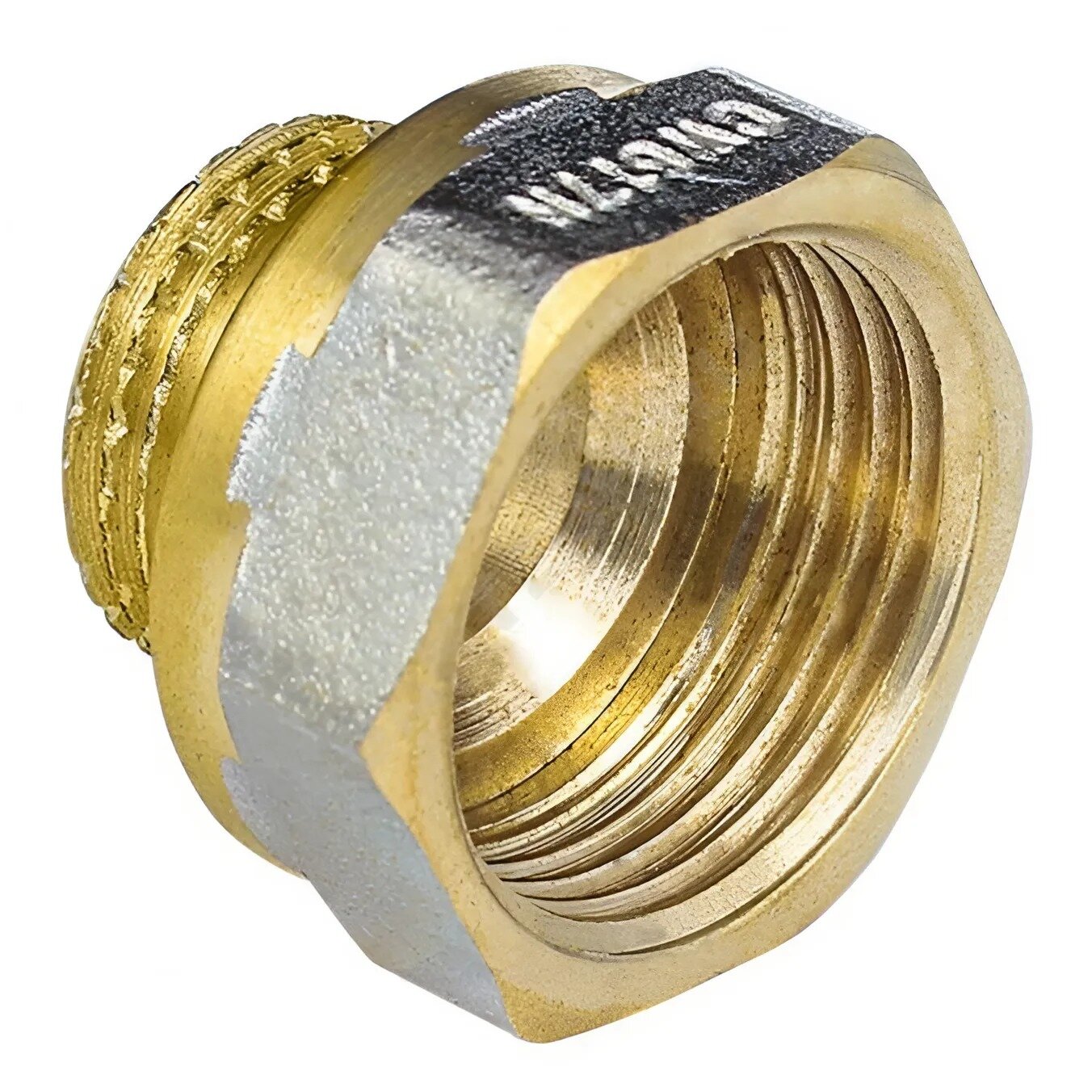 Переход латунь никель реборда Ду 32х25 (1 1/4"х1") ВР/НР 9021 ГОСТ 32585-2013 Aquasfera 9021-06