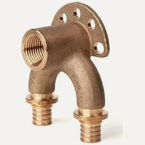 Изображение товара Угольник настенный (водорозетка) Rehau RAUTITAN, В, 16, 16, 1/2", бронза (RX+), сдвоенный, короткий