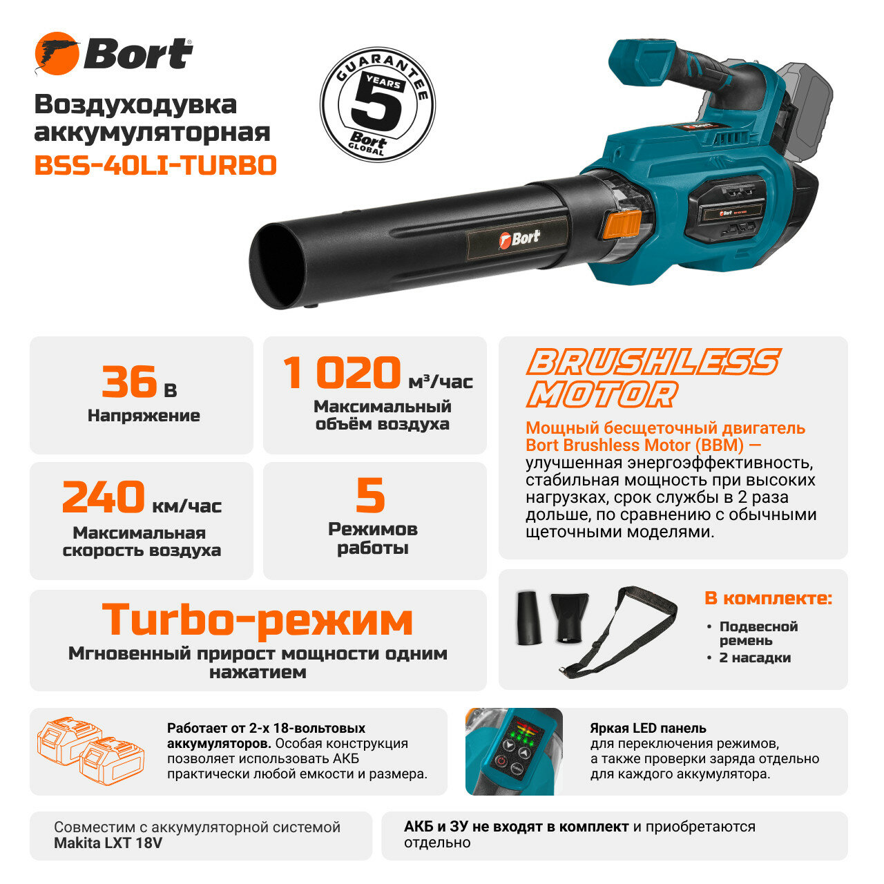 Воздуходувка Bort 
