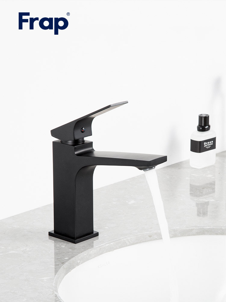Смеситель для раковины однорычажный Frap F10503-6, черный