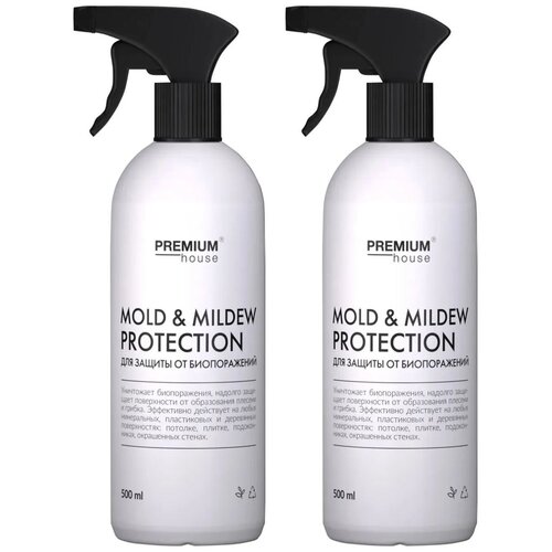 Premium House Mold  & Mildew Protection для защиты от биопоражений, 500 мл - 2 штуки