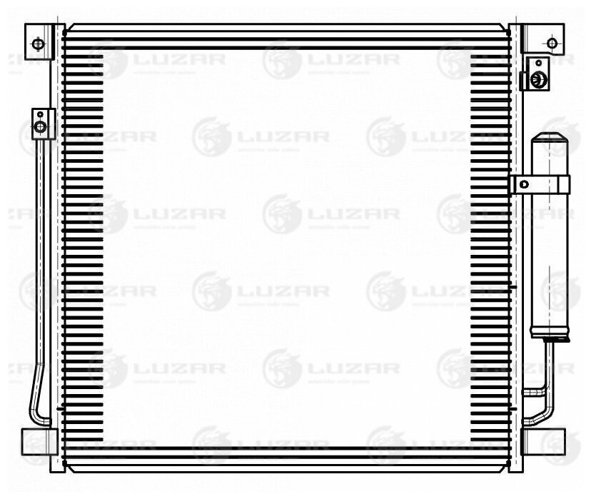 Радиатор кондиционера Mitsubishi L200 (15-)/Pajero Sport 2.4D/2.5D (15-) AT (LRAC 1150)