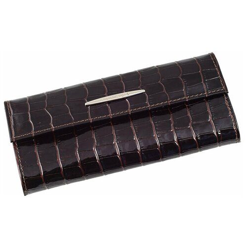 фото Кошелек женский из натуральной кожи, маленький бумажник для денег, портмоне на каждый день коричневый cro-x-66-83 нет бренда