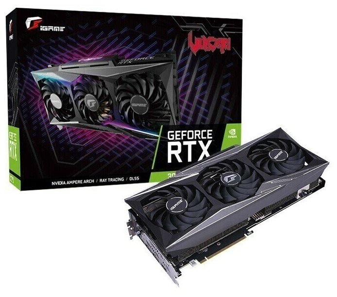 Видеокарта COLORFUL GeForce RTX 3060 Ti 8 ГБ (RTX 3060 Ti Vulcan OC LHR), rev. 2.0 (LHR)