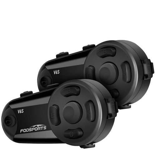 Комплект из 2-х мотогарнитур для шлема Fodsports V6S, Bluetooth 5.0