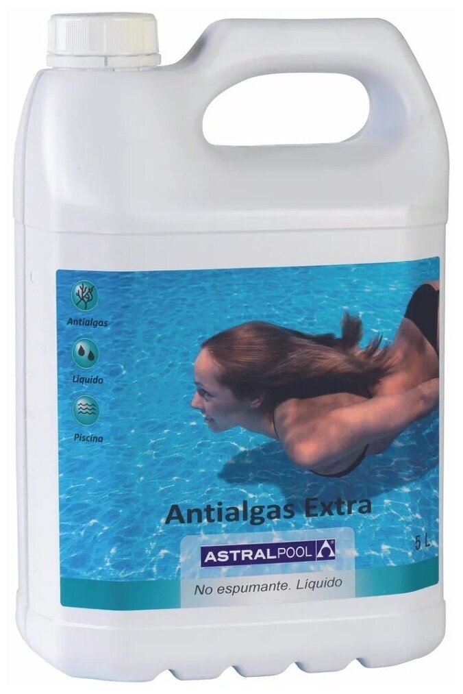 Альгицид EXTRA 5л. Концентрированная непенящаяся жидкость от водорослей. Профессиональная химия для бассейна (AstralPool Испания). - фотография № 3