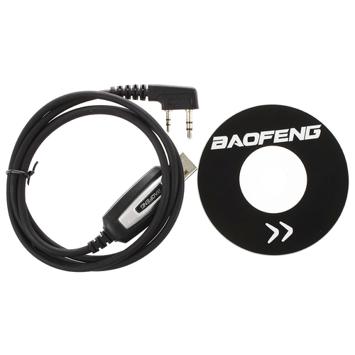 USB кабель и CD диск для программирования радиостанций Baofeng, Kenwood sma f female magnet gain cb radio car uhf vhf ham antenna nagoya ut 108uv for baofeng uv 5r uv 82 wouxun kenwood walkie talkie