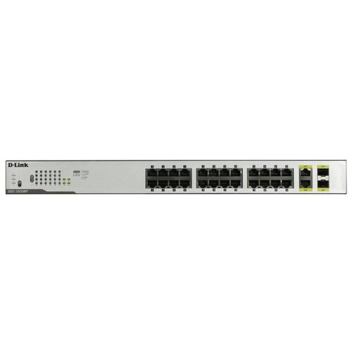 Коммутатор на 24 PoE порта D-link DGS-1026MP коммутатор d link dgs 1210 28p f3a настраиваемый l2 с 24 портами 10 100 1000base t и 4 комбо портами 100 1000base t sfp 24 порта poe 802 3af at poe