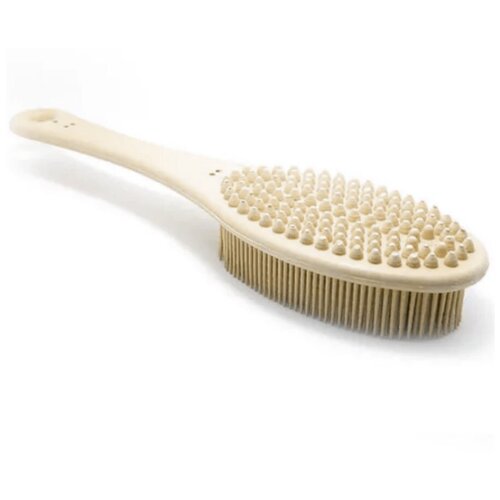 Щетка для сухого массажа с ручкой массажная щетка для тела антицеллюлитная для бани мочалка 1199₽