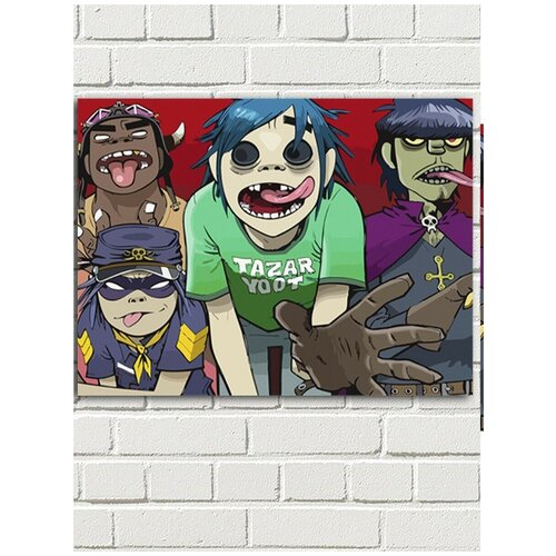 Картина по номерам музыка Gorillaz - 8638 Г 30x40 картина по номерам на холсте музыка gorillaz 8640 г 30x40